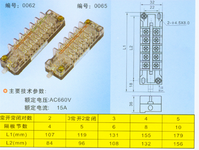 FK系列辅助开关参数及外形尺寸图