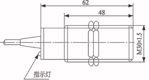 LJM30电感式传感器(接近开关)适用范围外形及安装尺寸