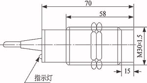 LJM30电感式传感器(接近开关)适用范围外形及安装尺寸