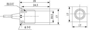 PS17/LJB19T电感式传感器(接近开关)外形及安装尺寸