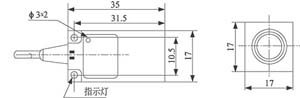 PS17/LJB19T电感式传感器(接近开关)外形及安装尺寸