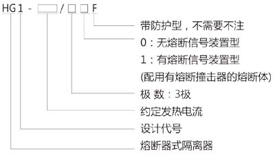 HG1系列熔断器式刀开关型号及含义